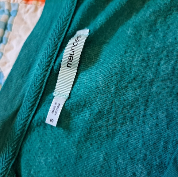 ‼️FREE‼️ Maurices Teal Blue Tunic Length Long Sleeve Light Sweatshirt - Sz Small - Picture 3 of 9